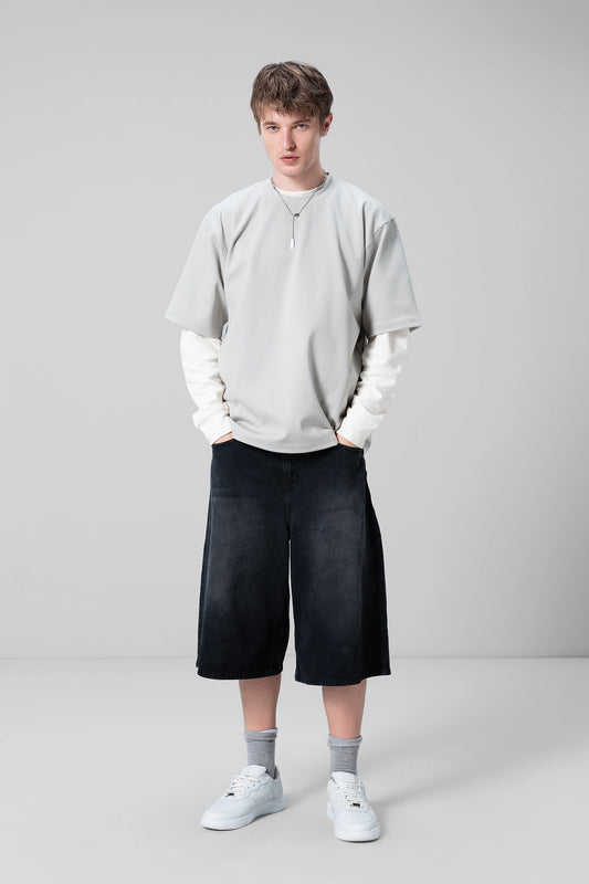 GREY MINT UNISEX HALF SLEEVE T-SHIRT