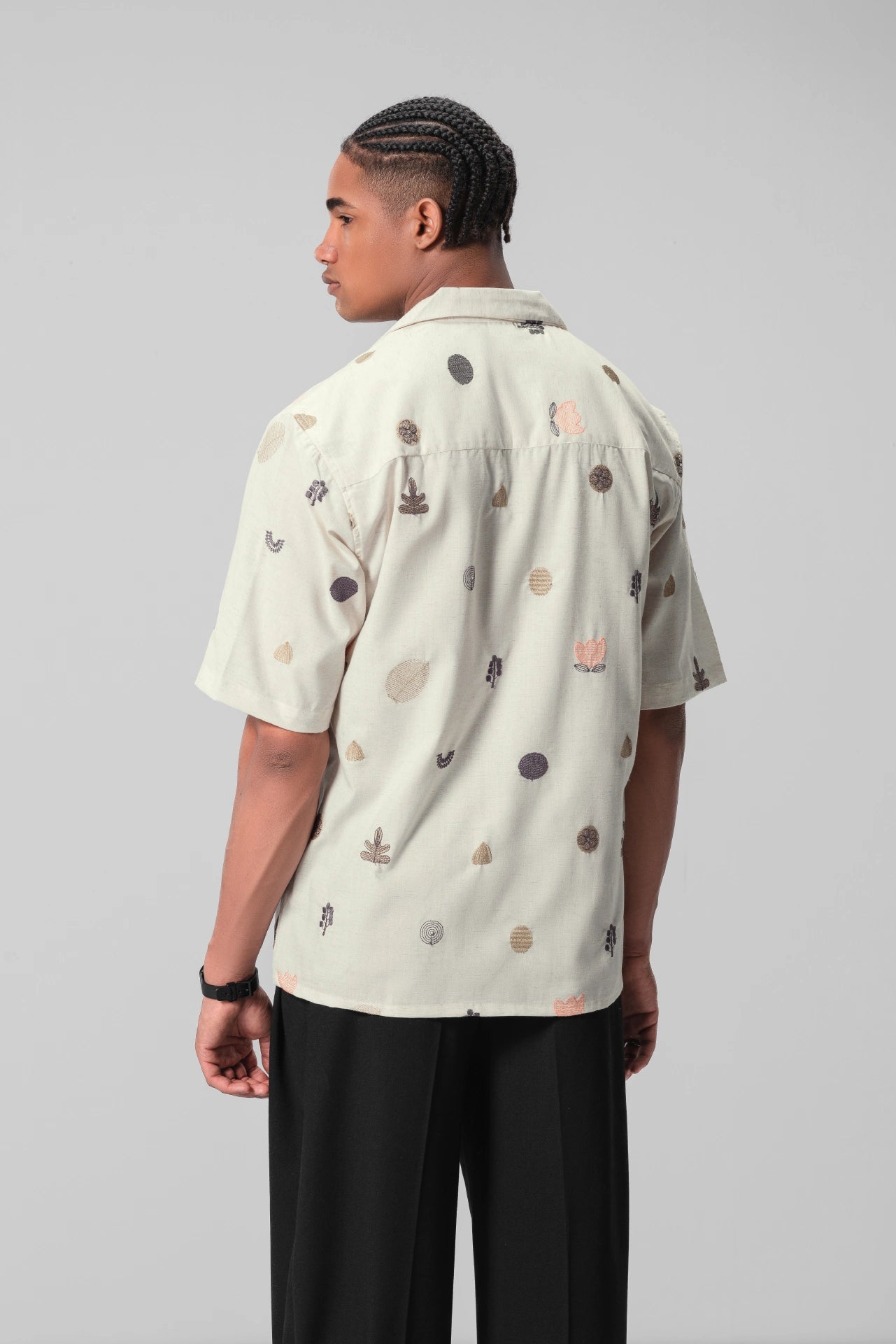 CREAM PRINT SHIRT
