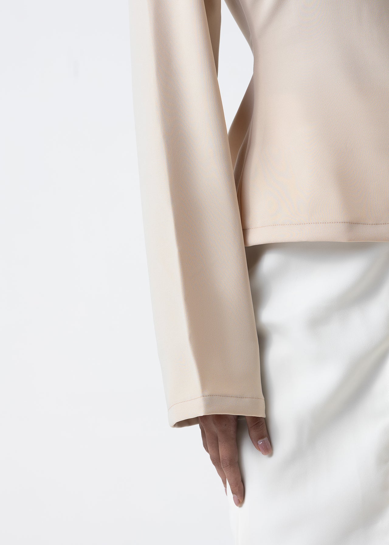 HIGH NECK PANELLED TOP