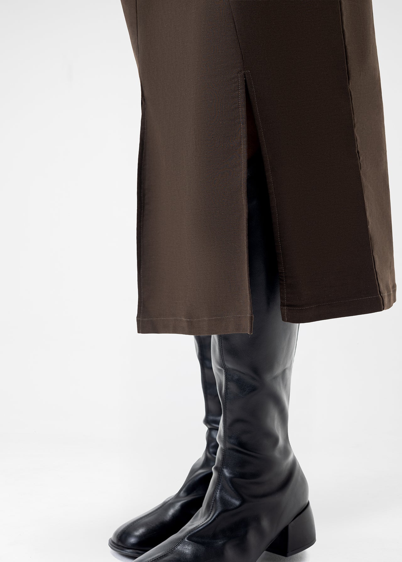 PANELLED MIDI SKIRT
