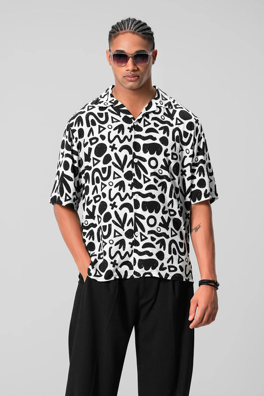 PATTERN PRINT UNISEX SHIRT