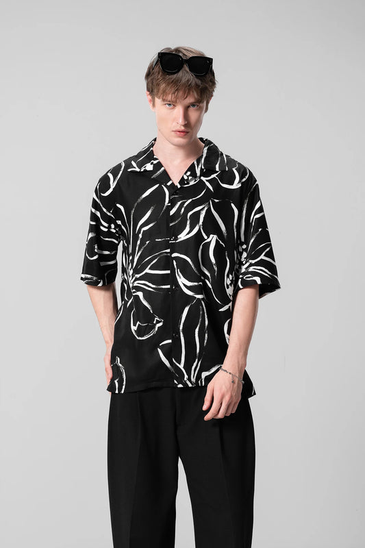 FLORAL PRINT UNISEX SHIRT