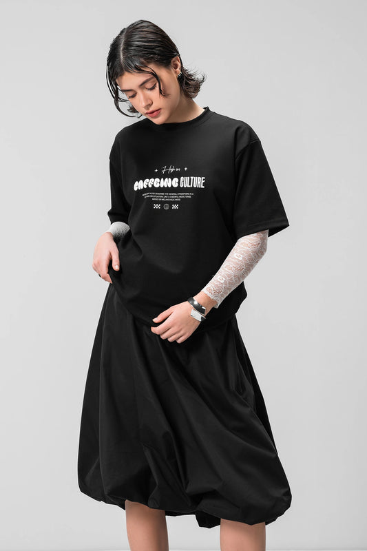 BLACK CAFFEINE UNISEX HALF SLEEVE T-SHIRT