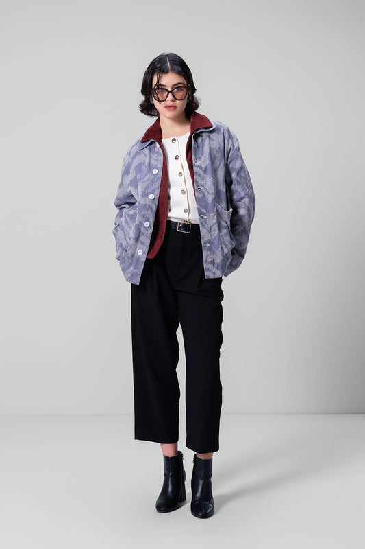PURPLE UNISEX SHACKET
