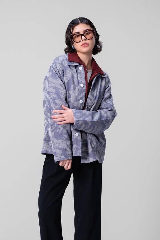 PURPLE UNISEX SHACKET