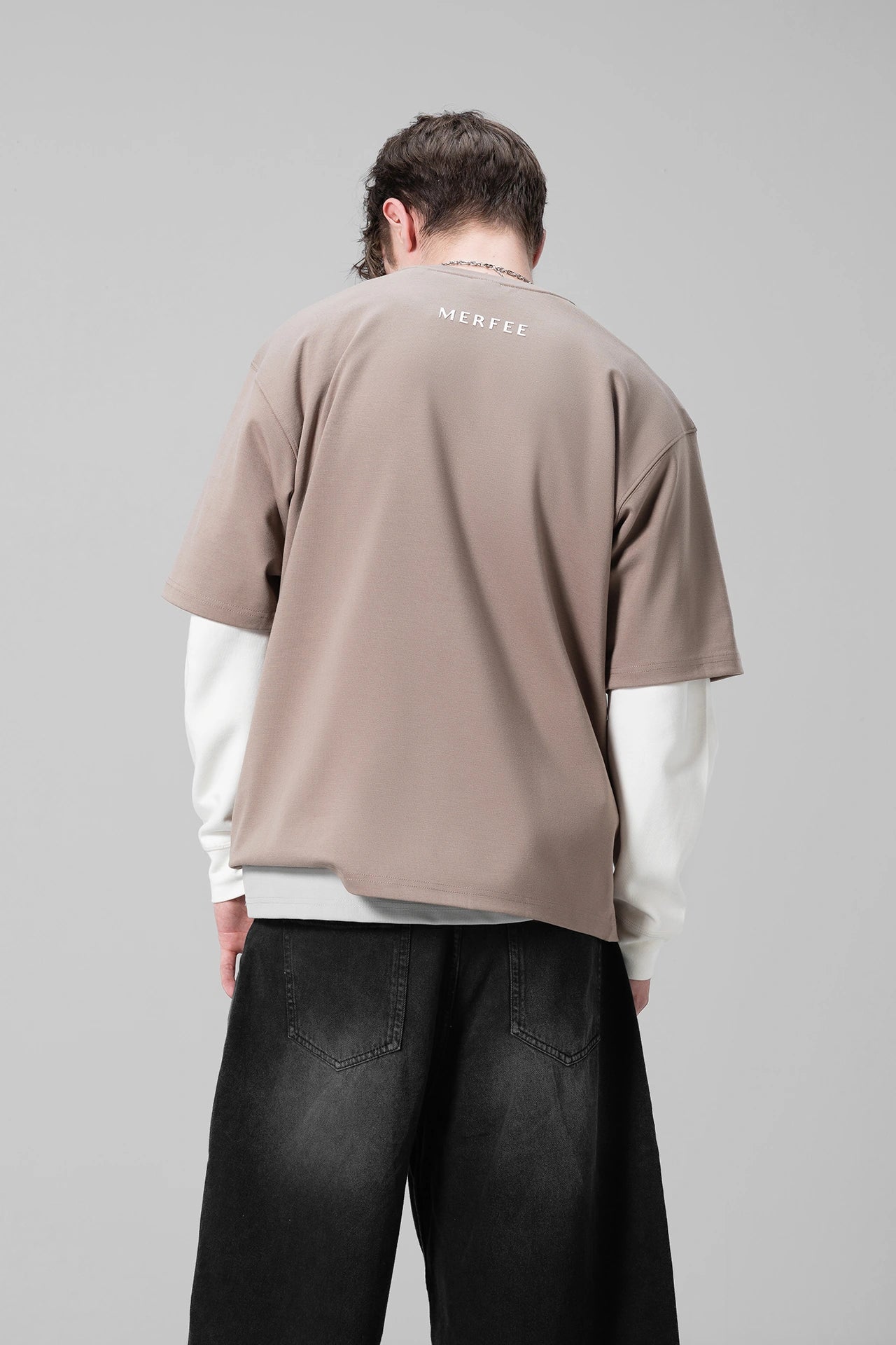 BEIGE PLAIN T-SHIRT