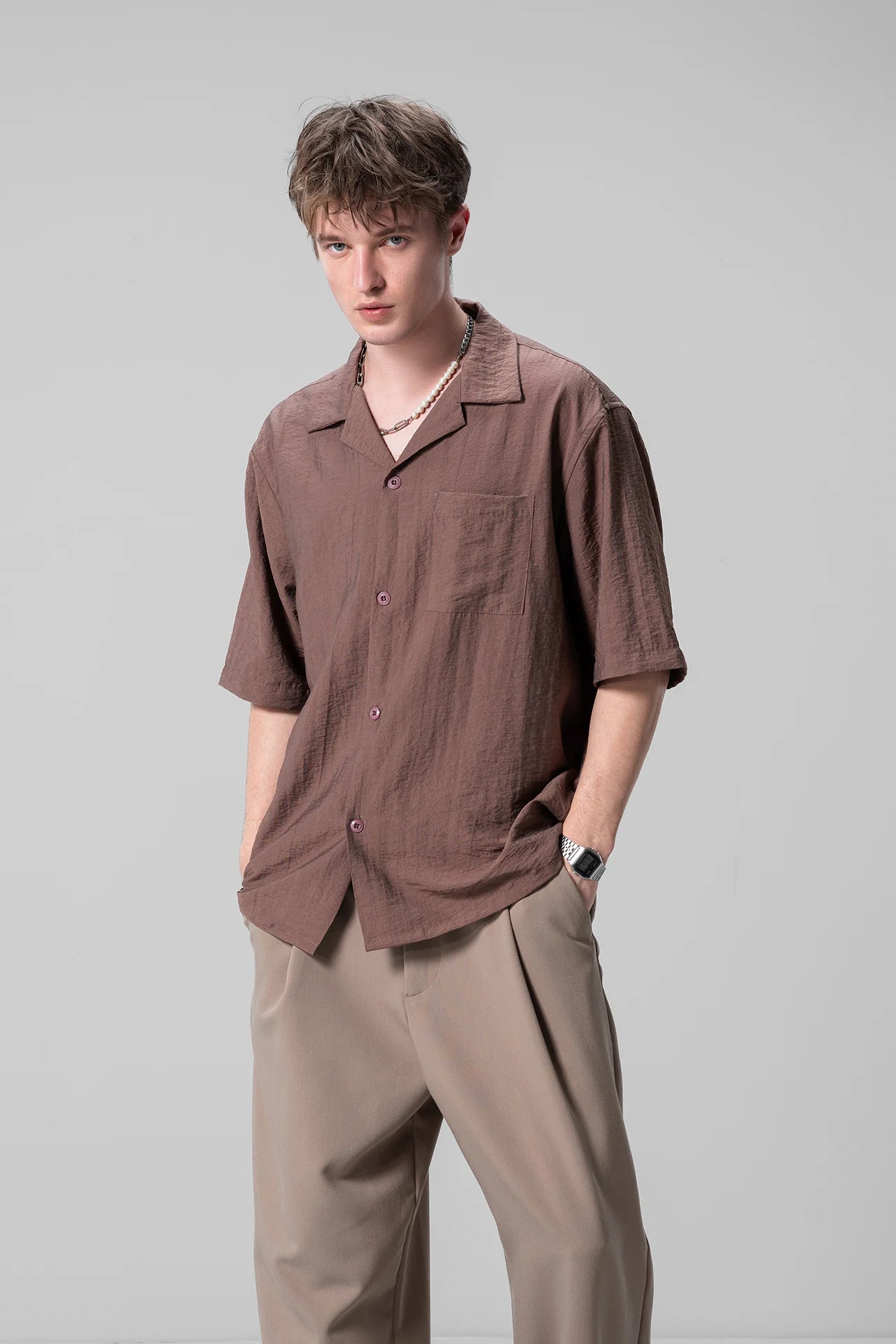 BROWN RELAXED SHIRT