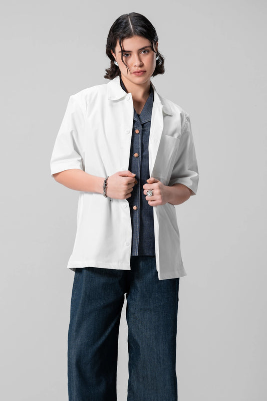 WHITE RELAXED UNISEX SHIRT