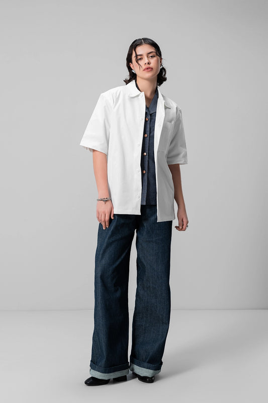 WHITE RELAXED UNISEX SHIRT
