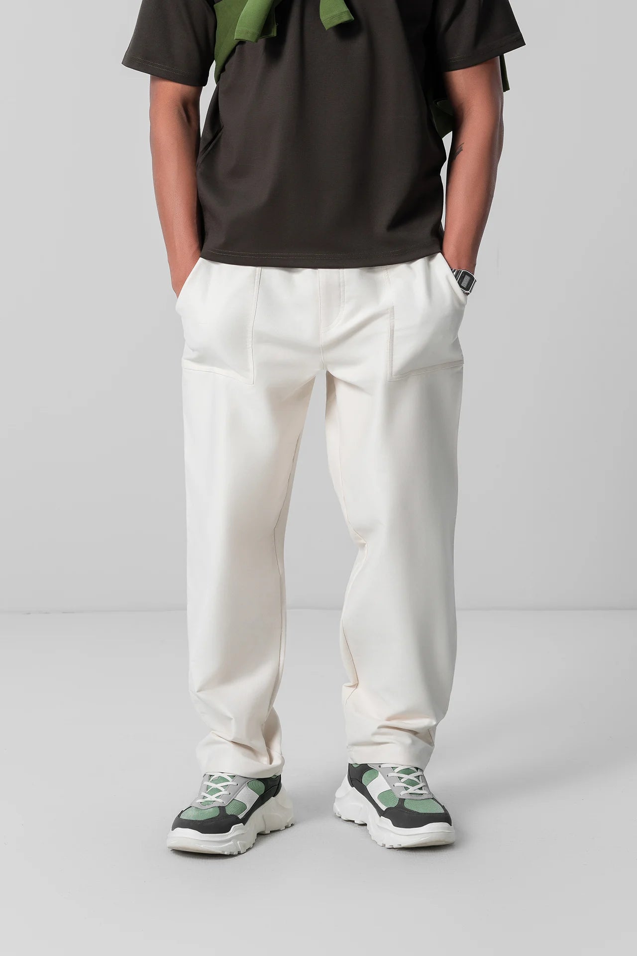 OFF-WHITE RELAXED TROUSERS