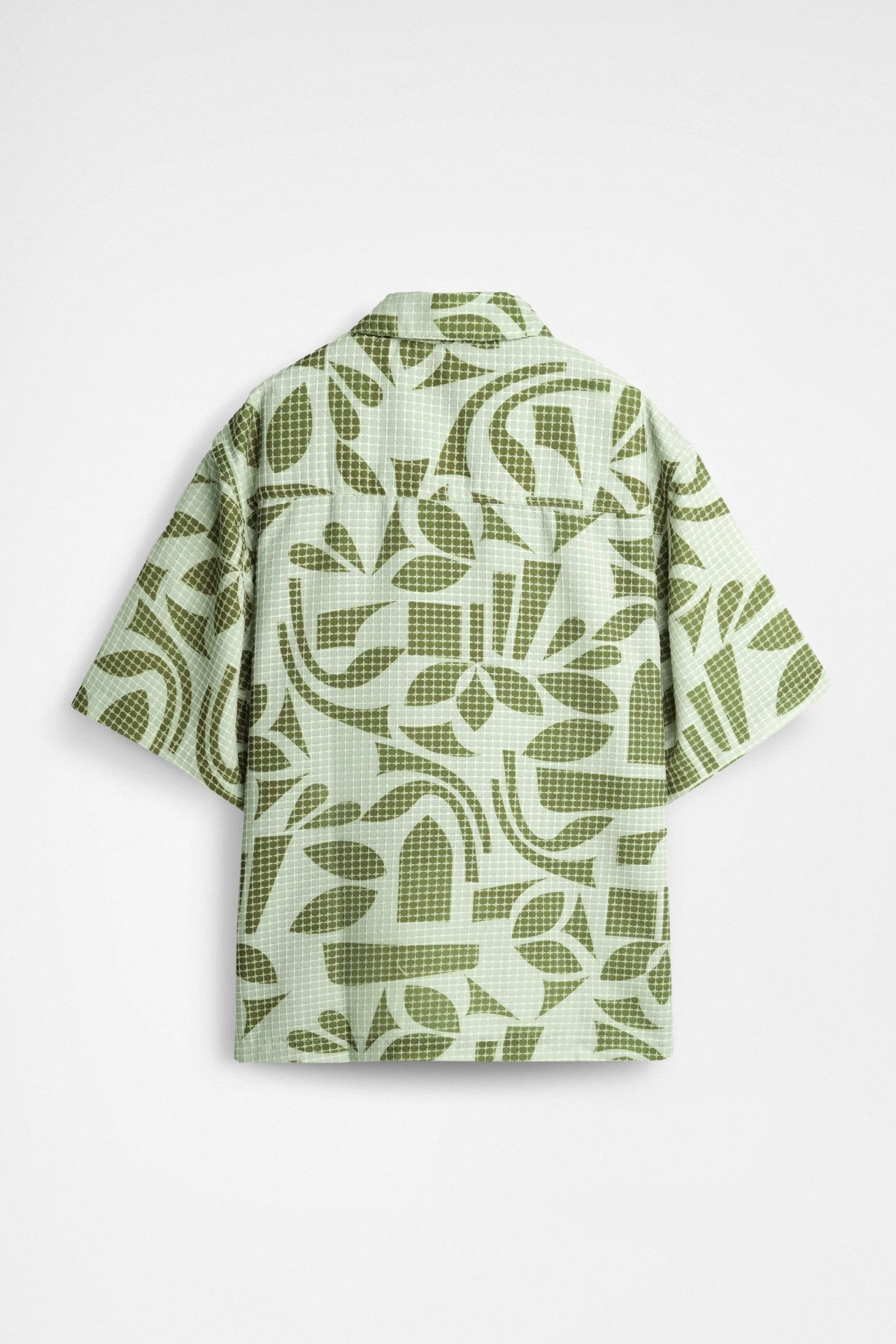 GREEN TEXTURED SHIRT