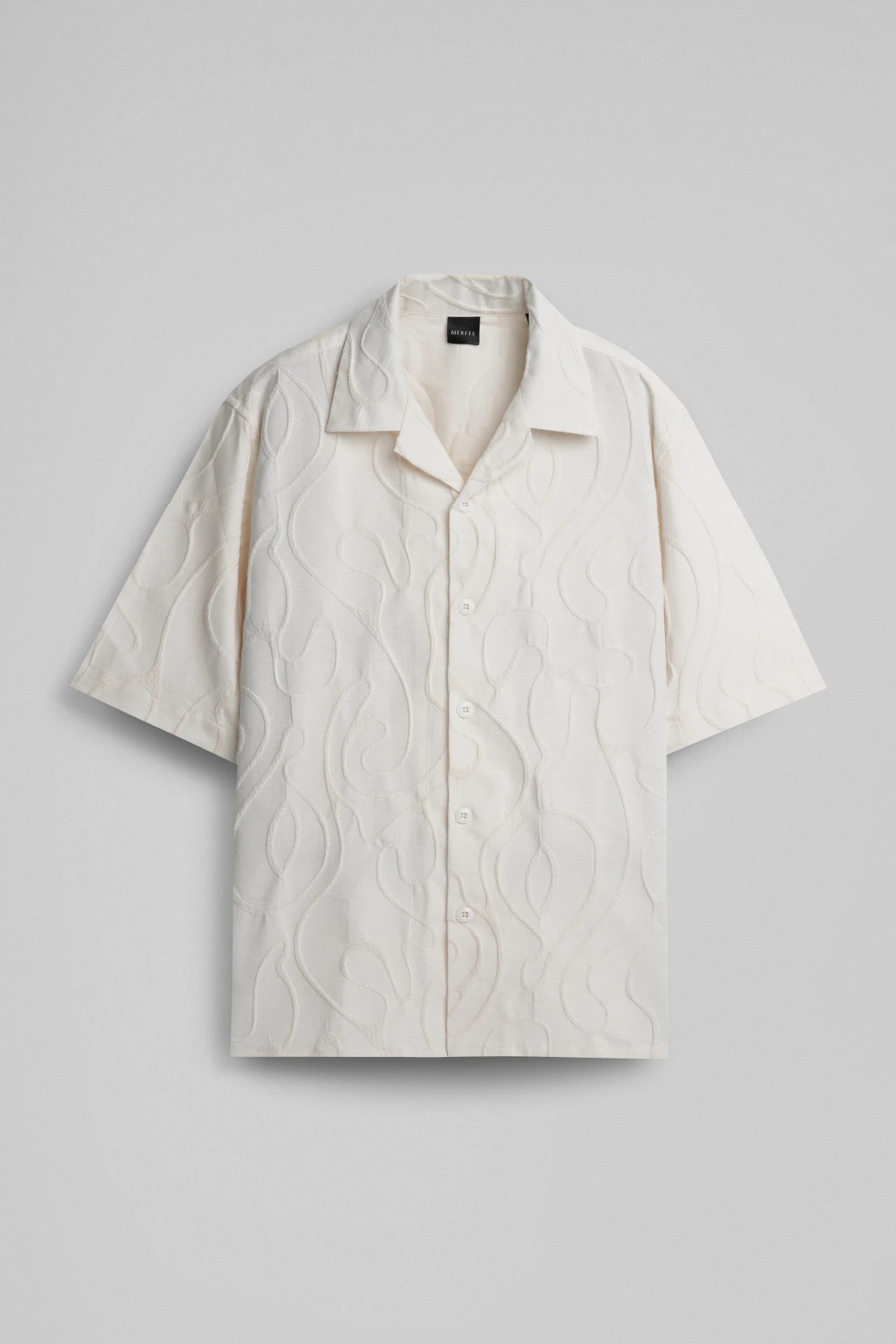 OFF-WHITE TEXTURED SHIRT