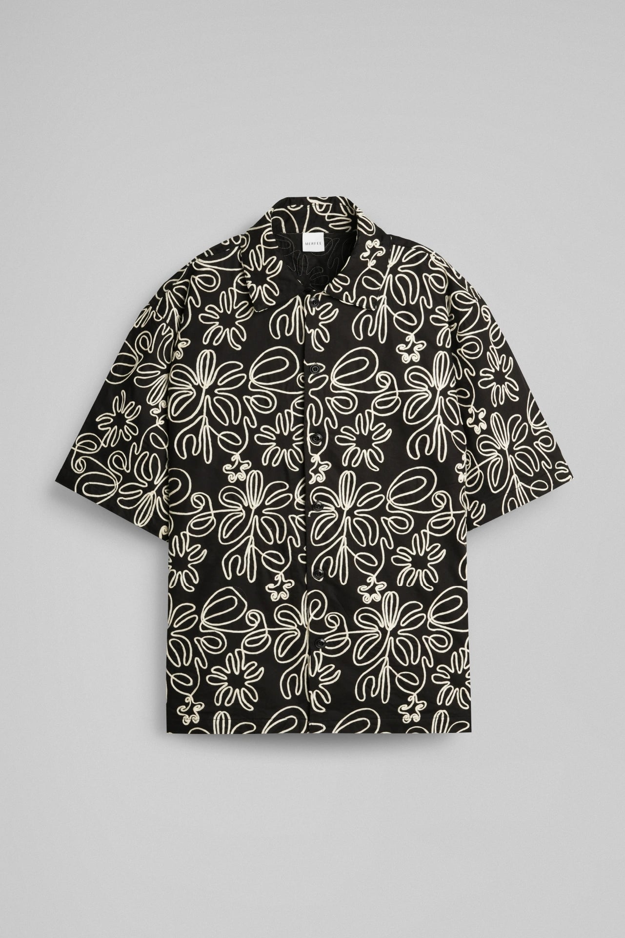 BLACK FLORAL PRINT SHIRT