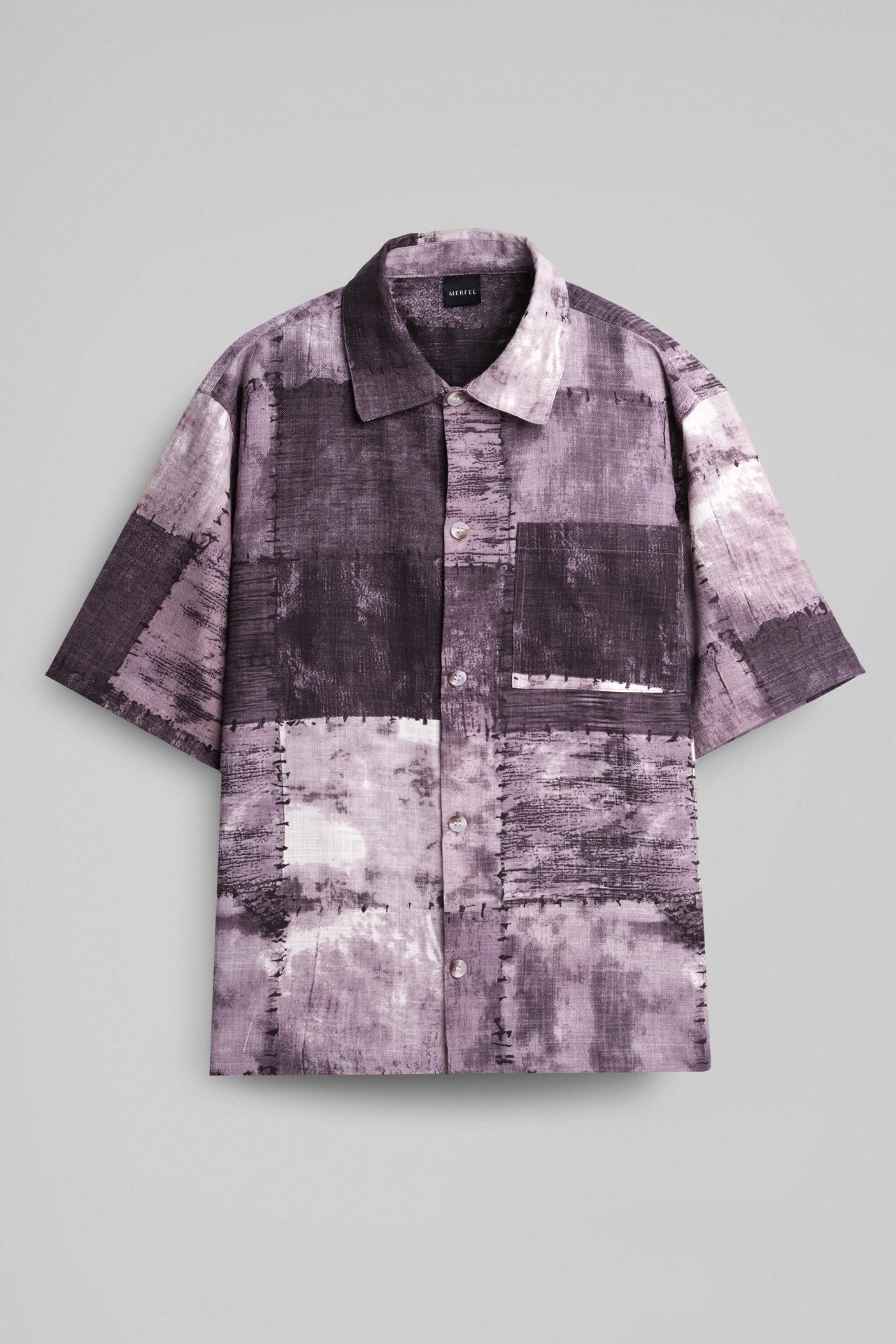 PURPLE PATTERN PRINT SHIRT