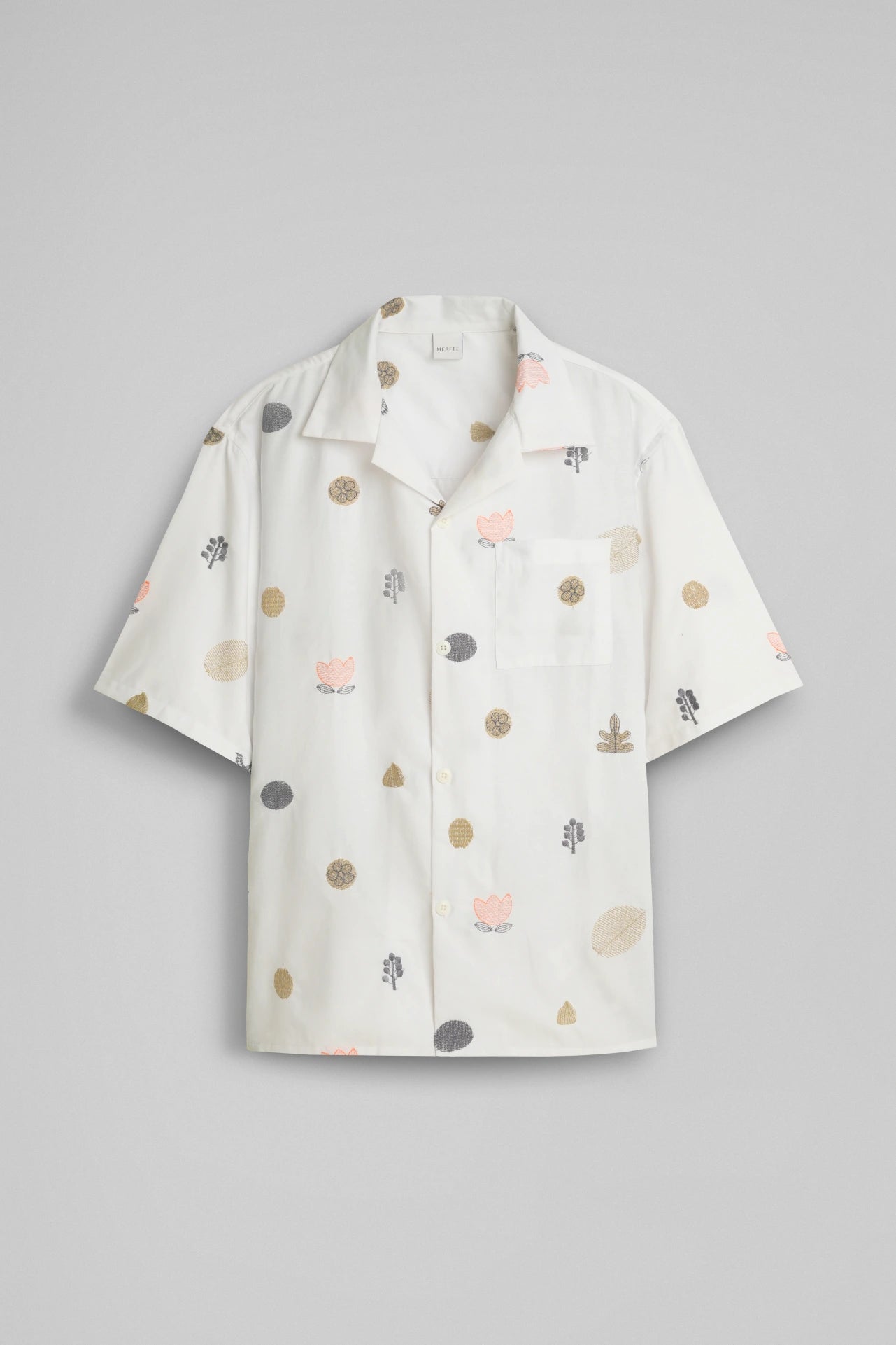 WHITE PRINT UNISEX SHIRT