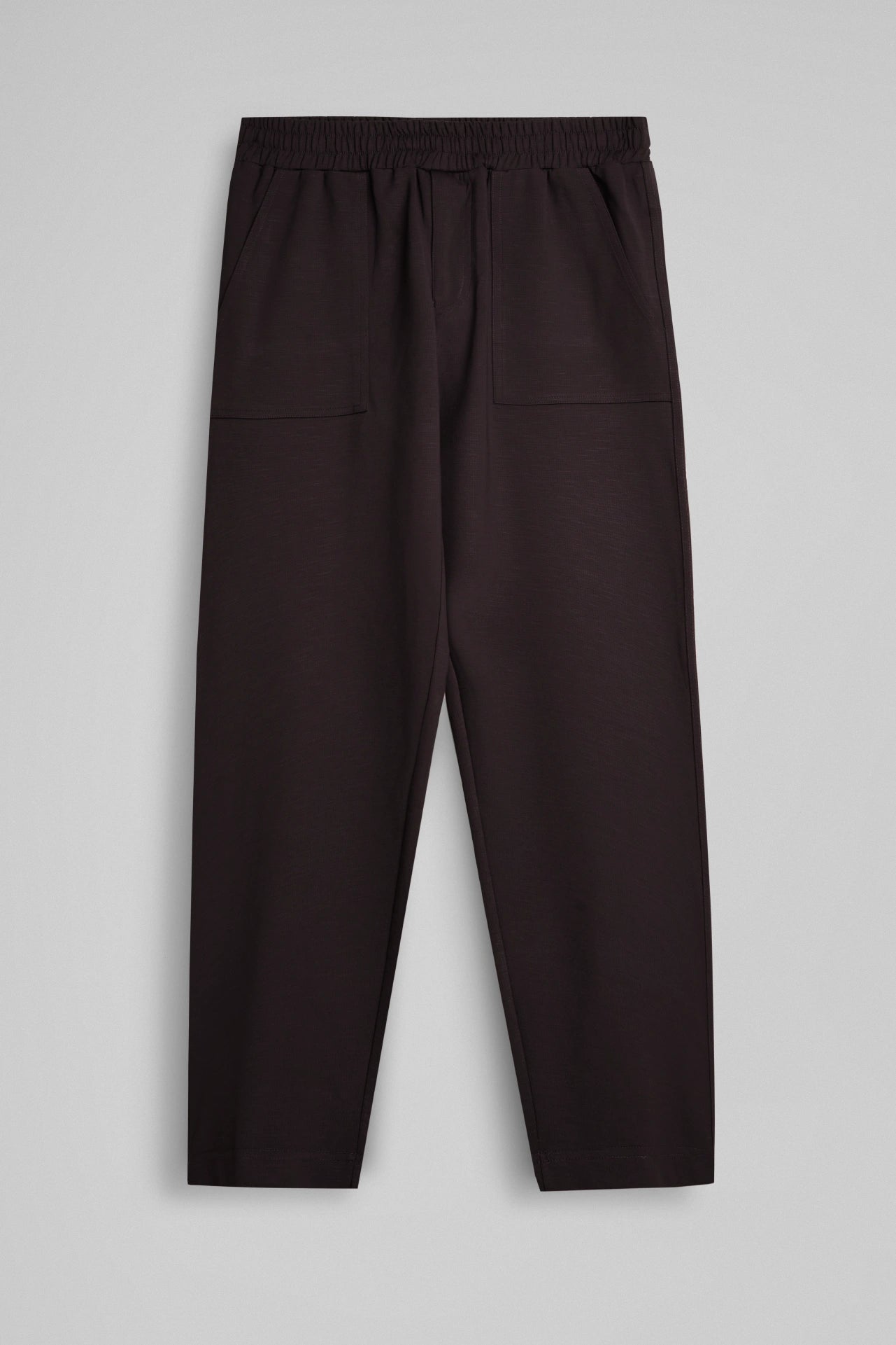 BLACKISH BROWN RELAXED TROUSERS
