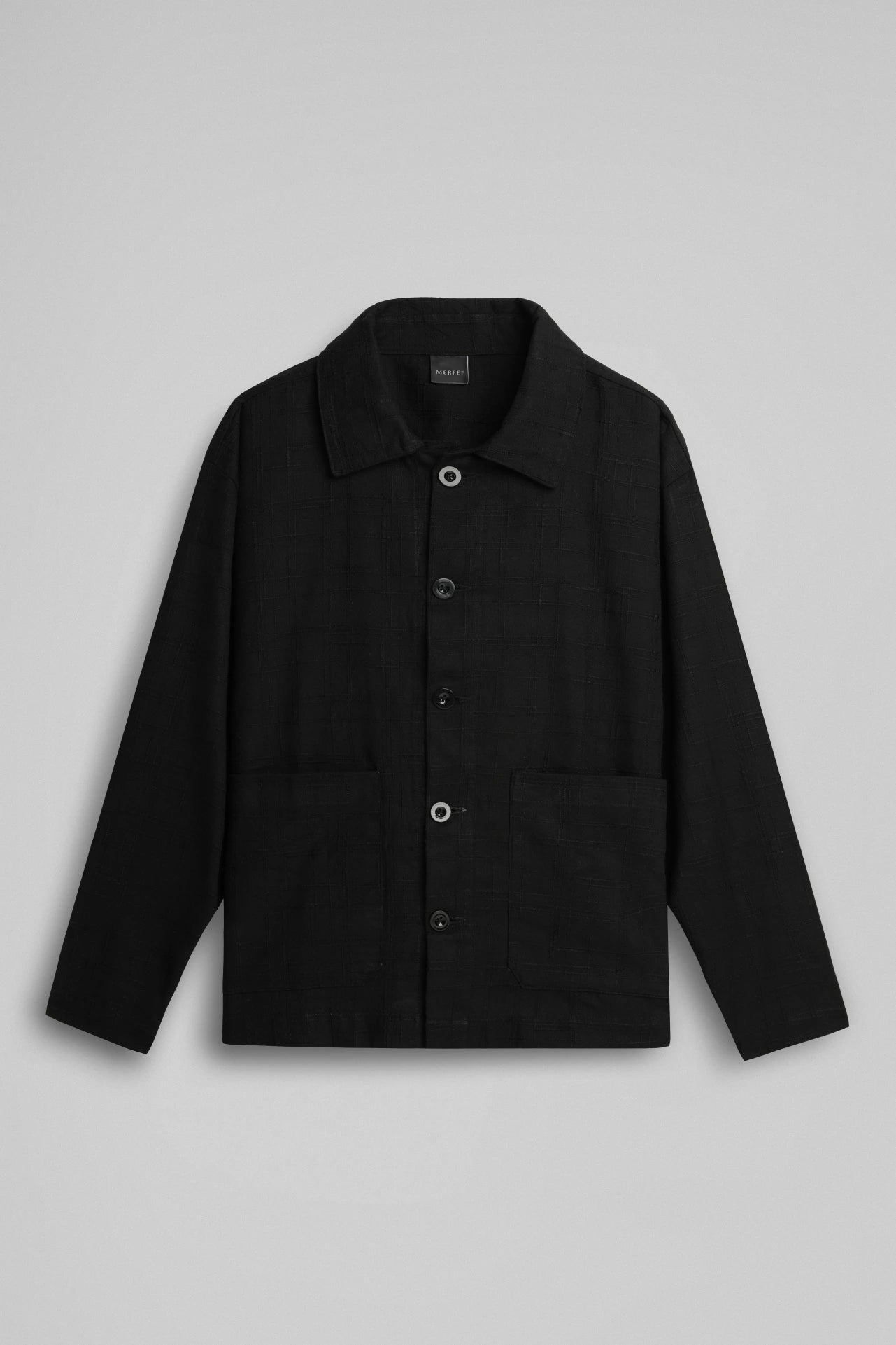 BLACK TEXTURED SHACKET