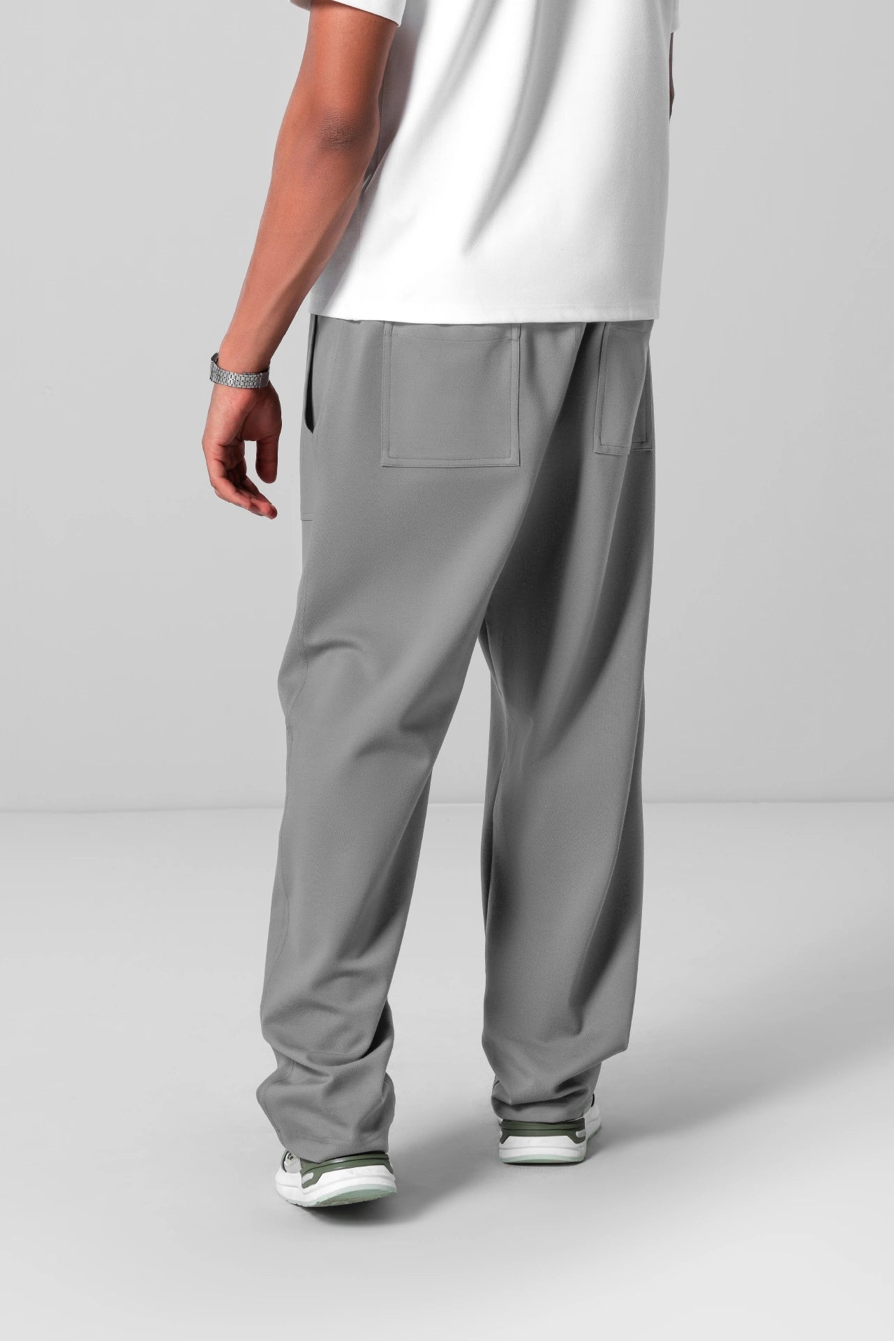 ASH GREY RELAXED TROUSERS