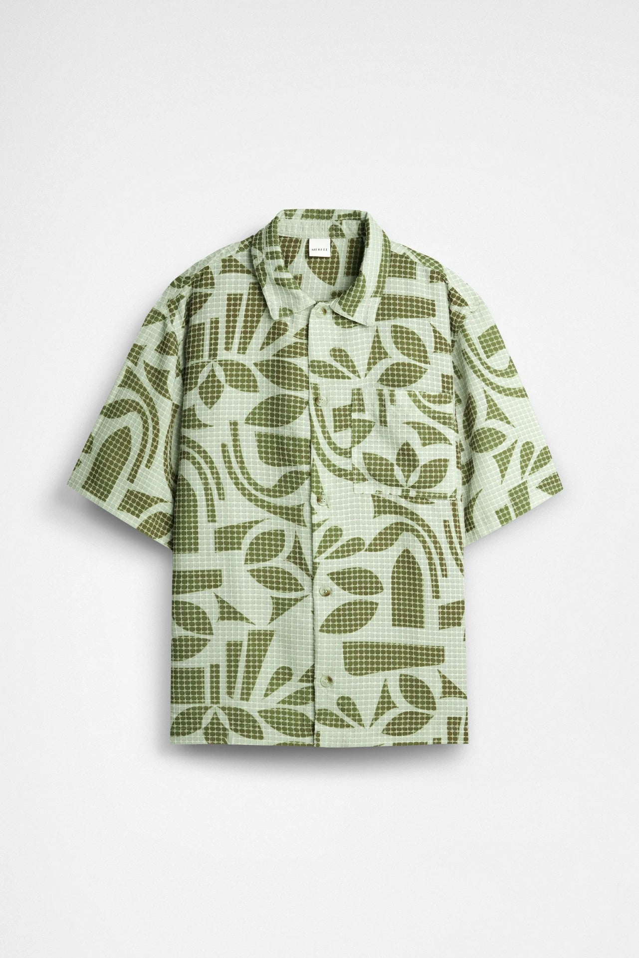 GREEN TEXTURED SHIRT