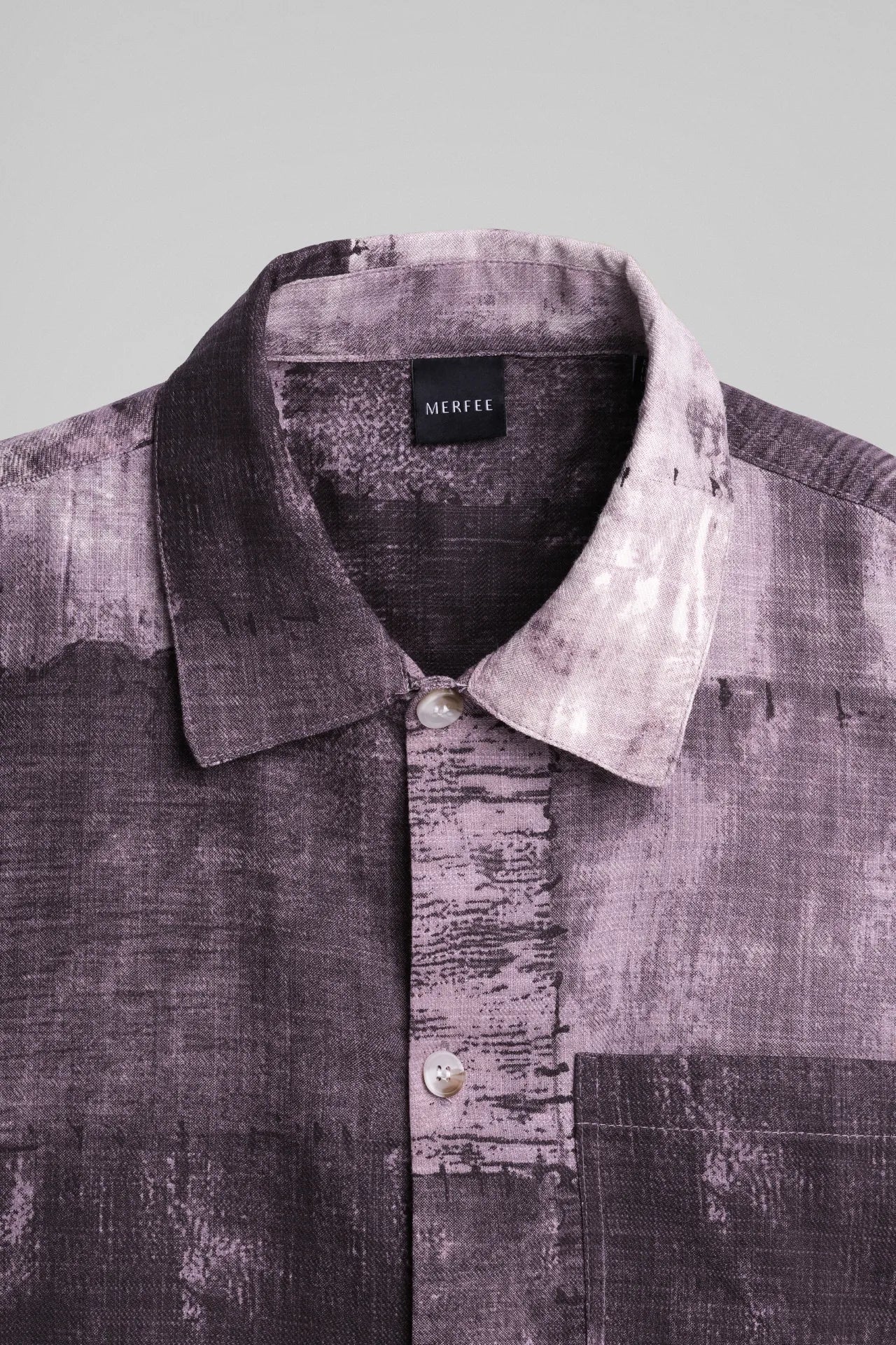 PURPLE PATTERN PRINT SHIRT