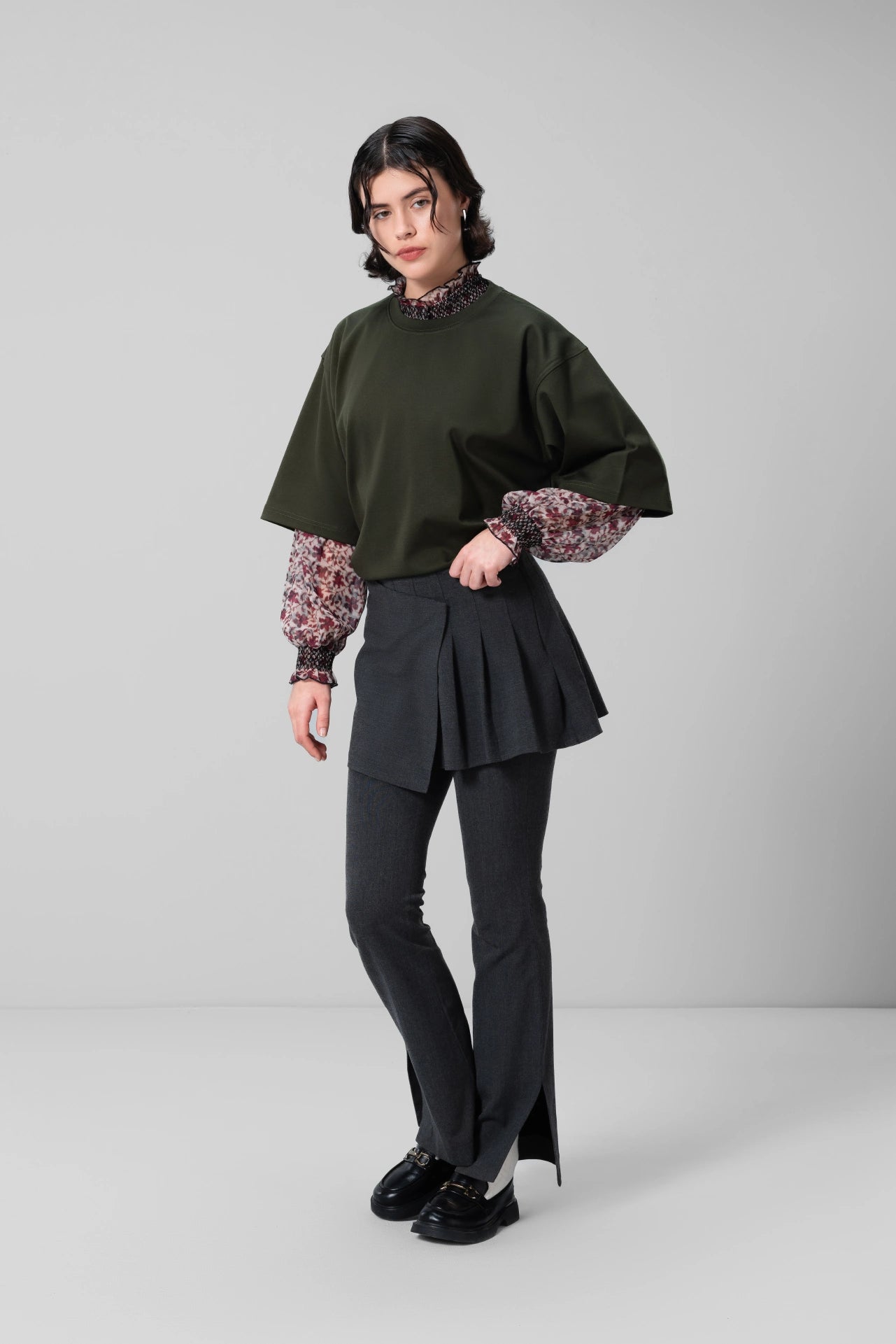 GREEN PLAIN T-SHIRT