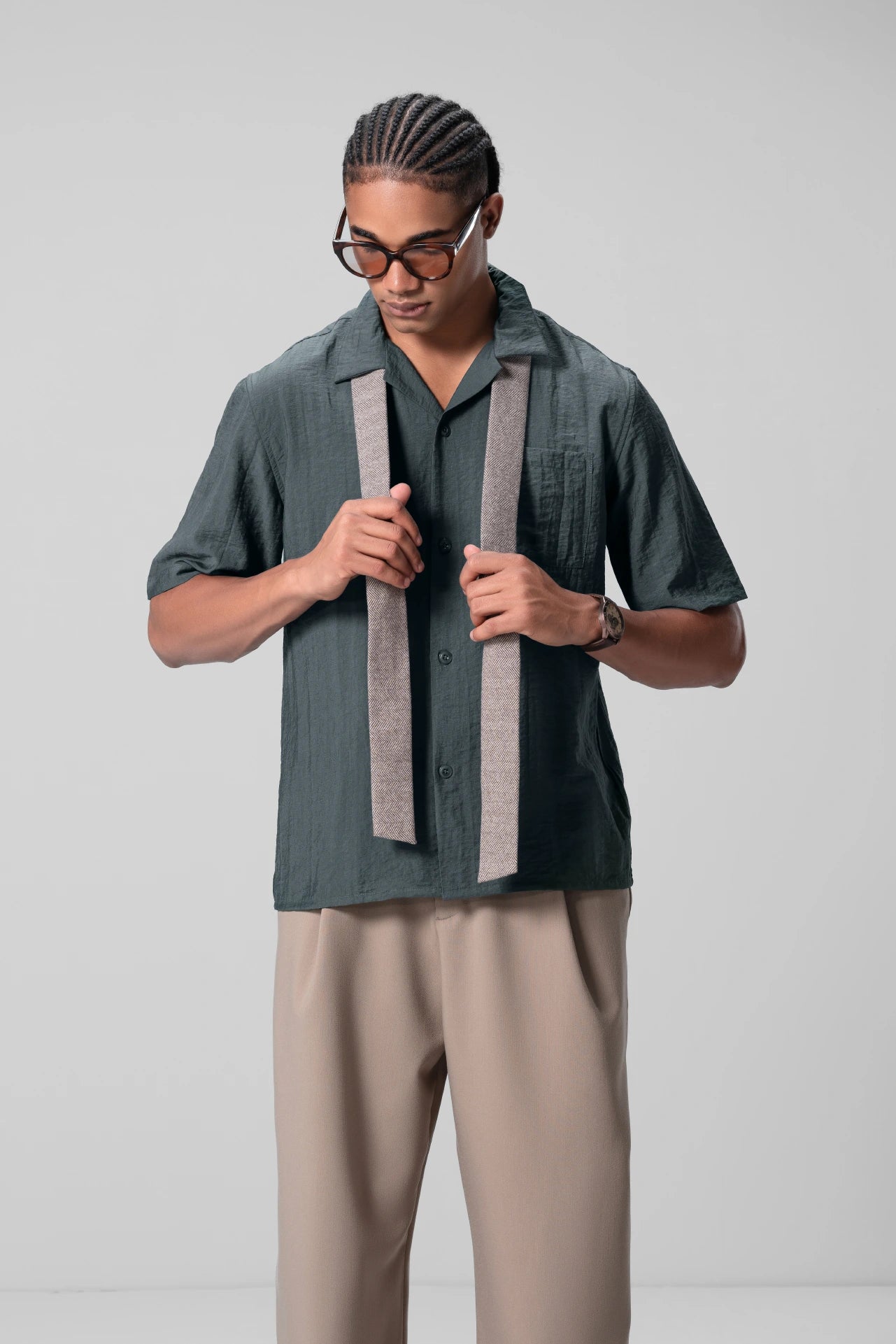 GREEN CUBAN SHIRT