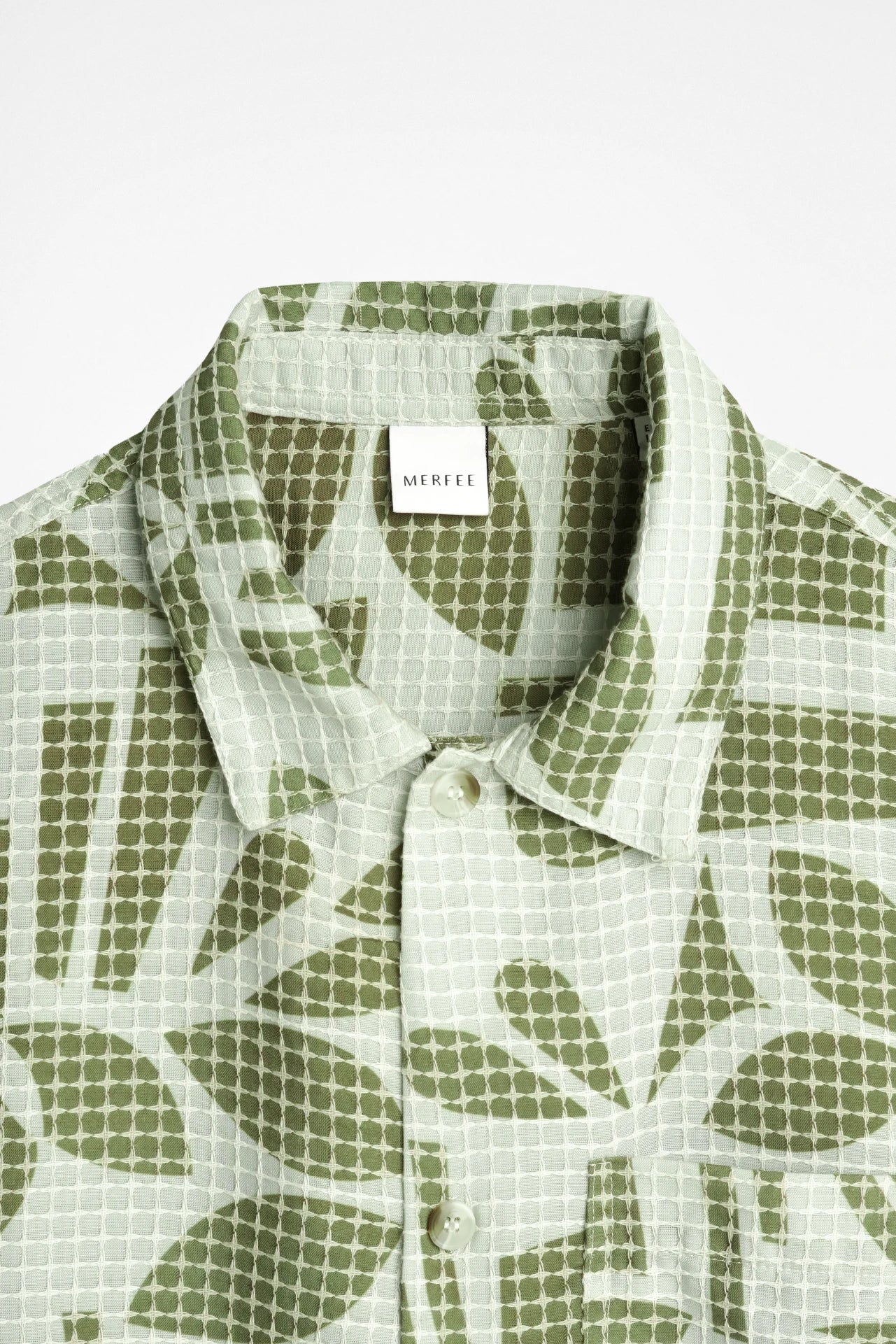GREEN TEXTURED SHIRT