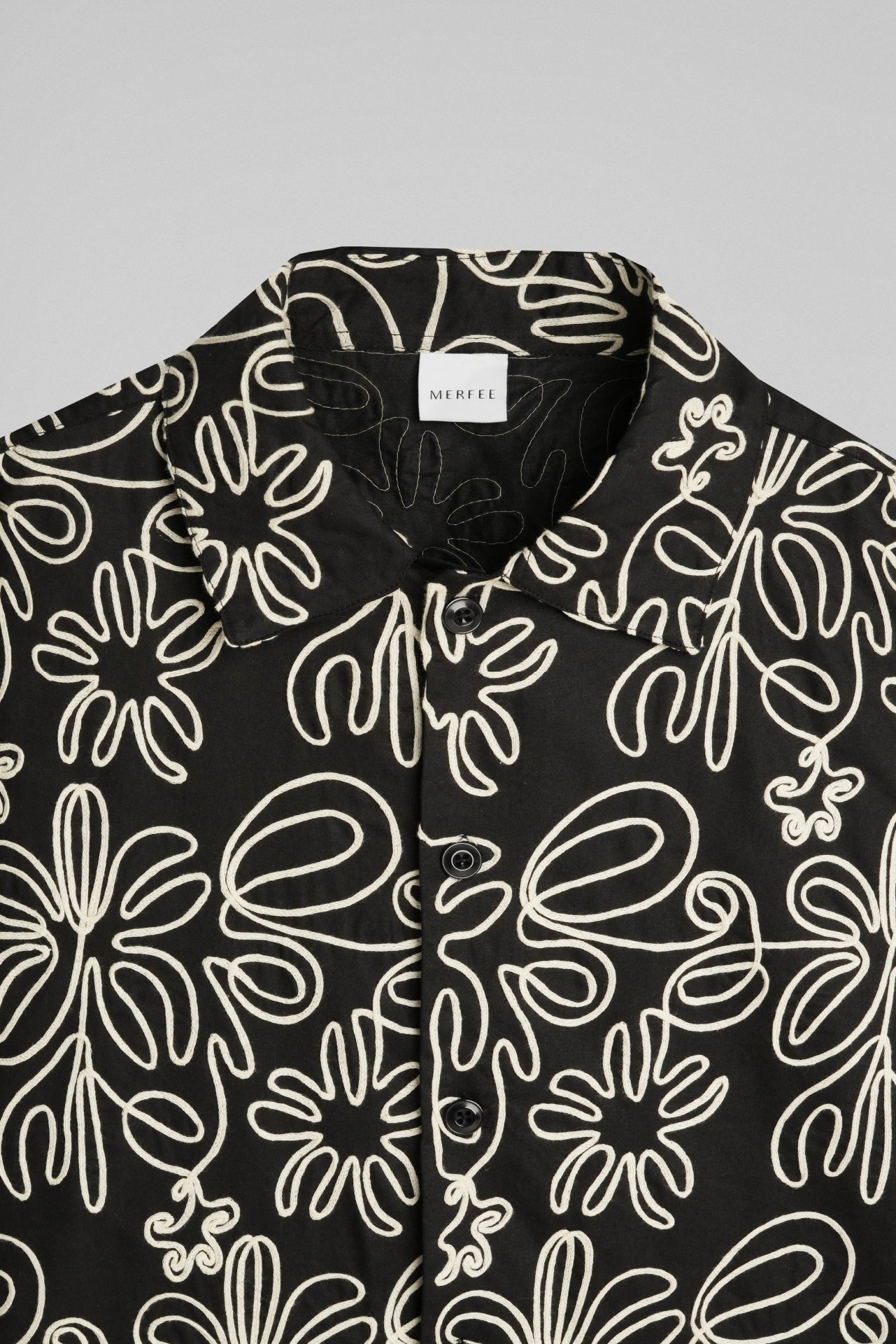 BLACK FLORAL PRINT SHIRT