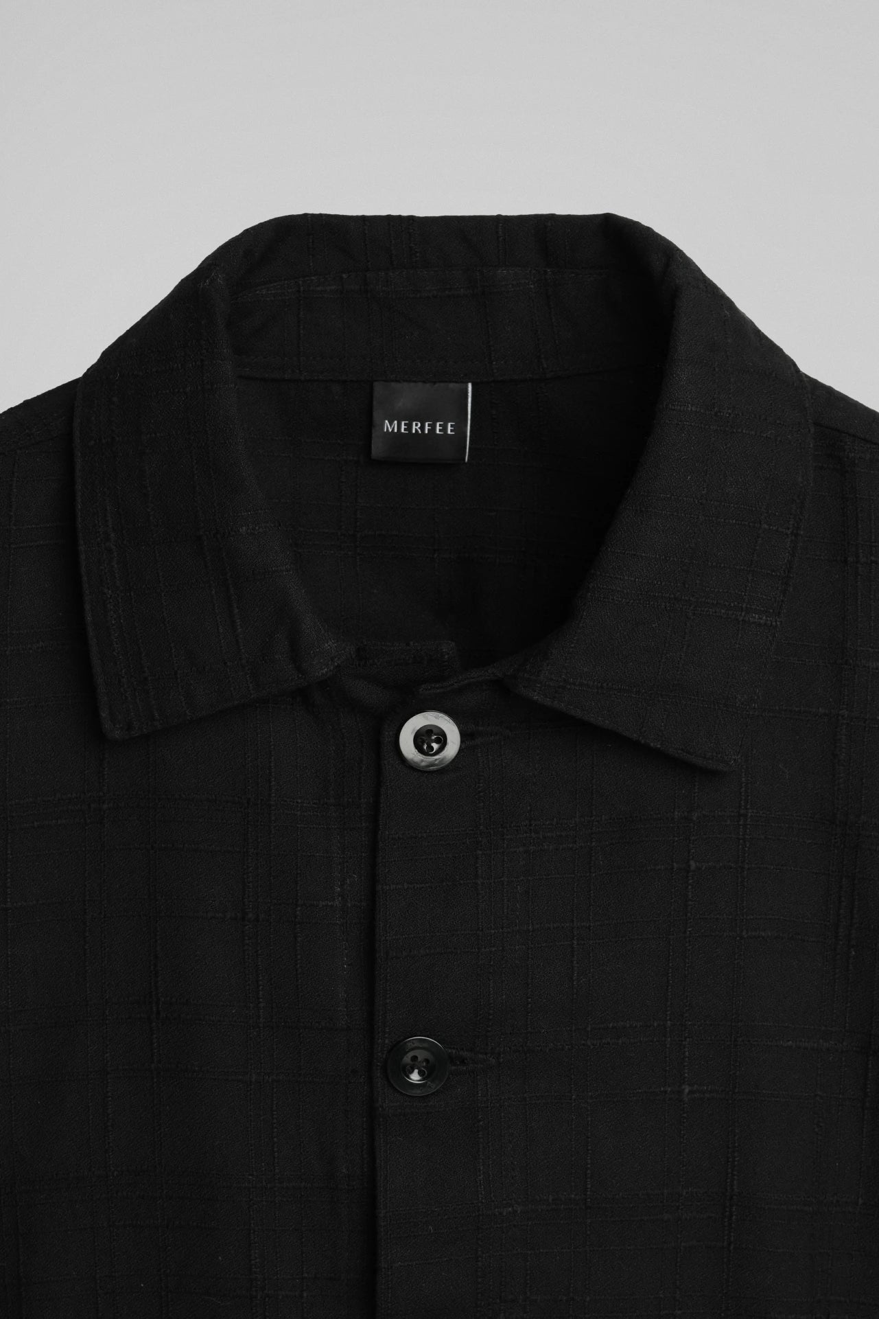 BLACK TEXTURED SHACKET