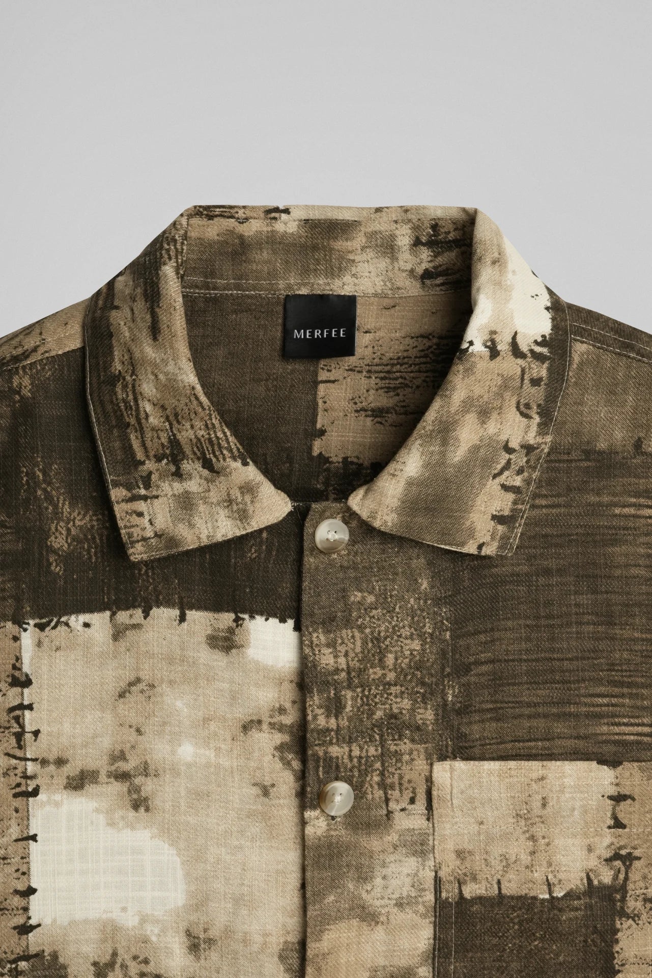 BROWN PRINT SHIRT